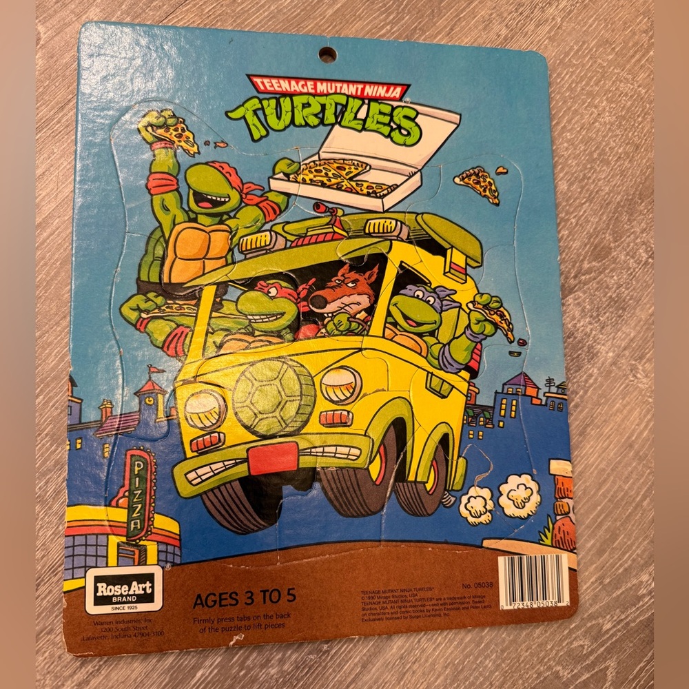 Vintage cardboard  Teenage Mutant Ninja Turtles puzzle